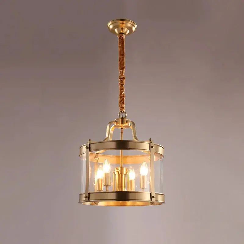 Luxury European-style modern copper chandelier for interiors