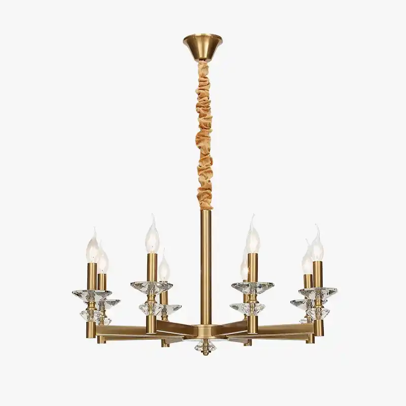 Retro European Industrial Style Crystal Iron Chandelier