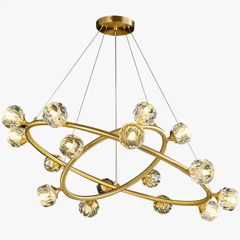 Nordic minimalist crystal LED chandelier for hotel club