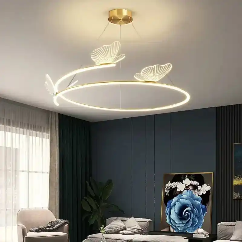 Minimalist modern LED butterfly chandelier for home decoration