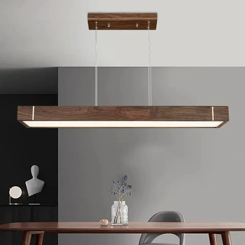 Modern design LED wooden suspended chandelier
