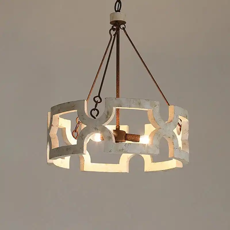 American Creative Rural Wood Chandelier Living Room Dining Room Hallway Clothing Store Boutique Restaurant Pendant Lamp