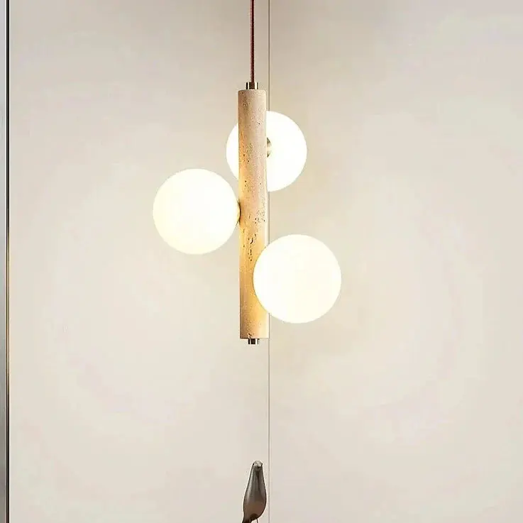 Cream Style Suspension LED Lamp Bedroom Bedside Chandelier Bubble Magic Bean Pearl Retro Restaurant Long Luminaires