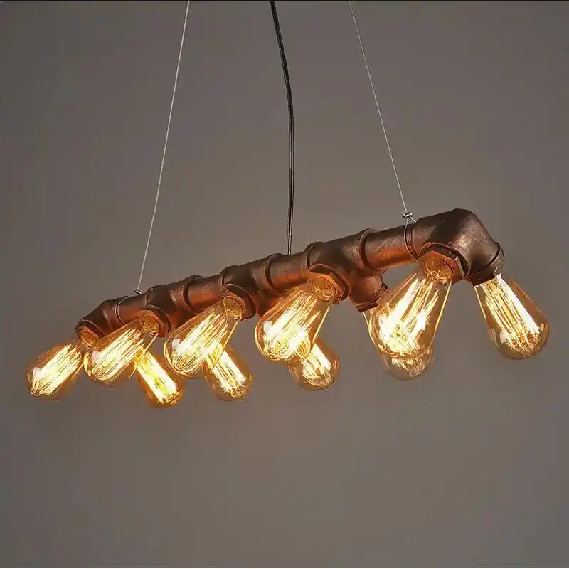American retro industrial wind 10-head chandelier