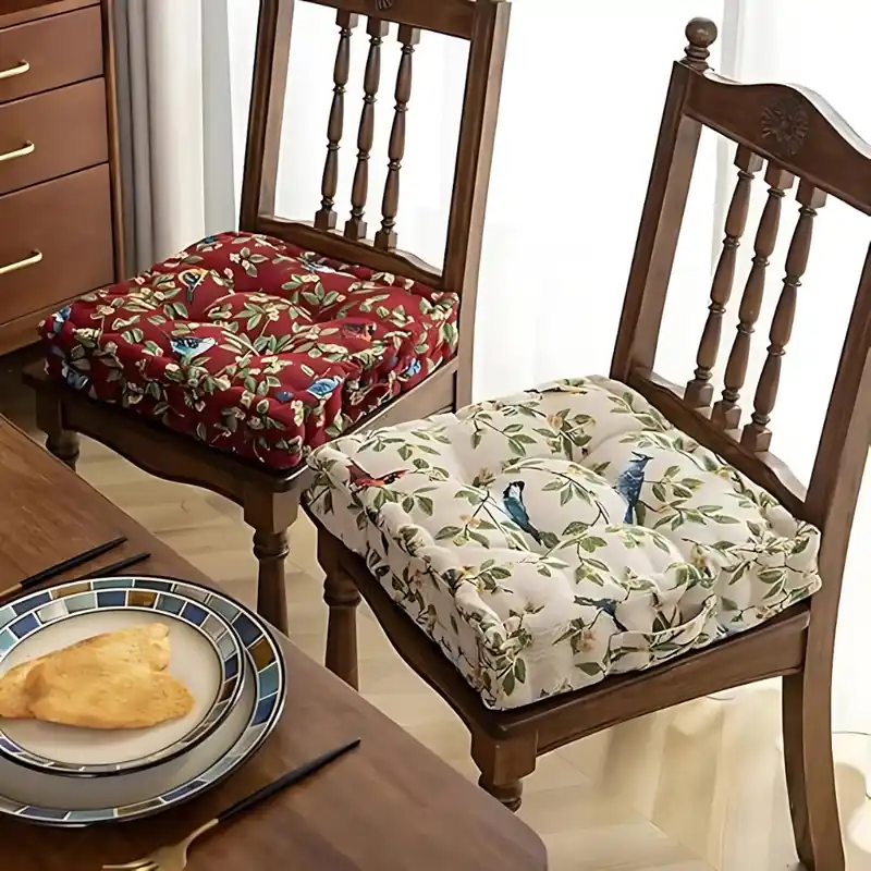 Tufted Floral Chair Cushion – 42x42x10 cm