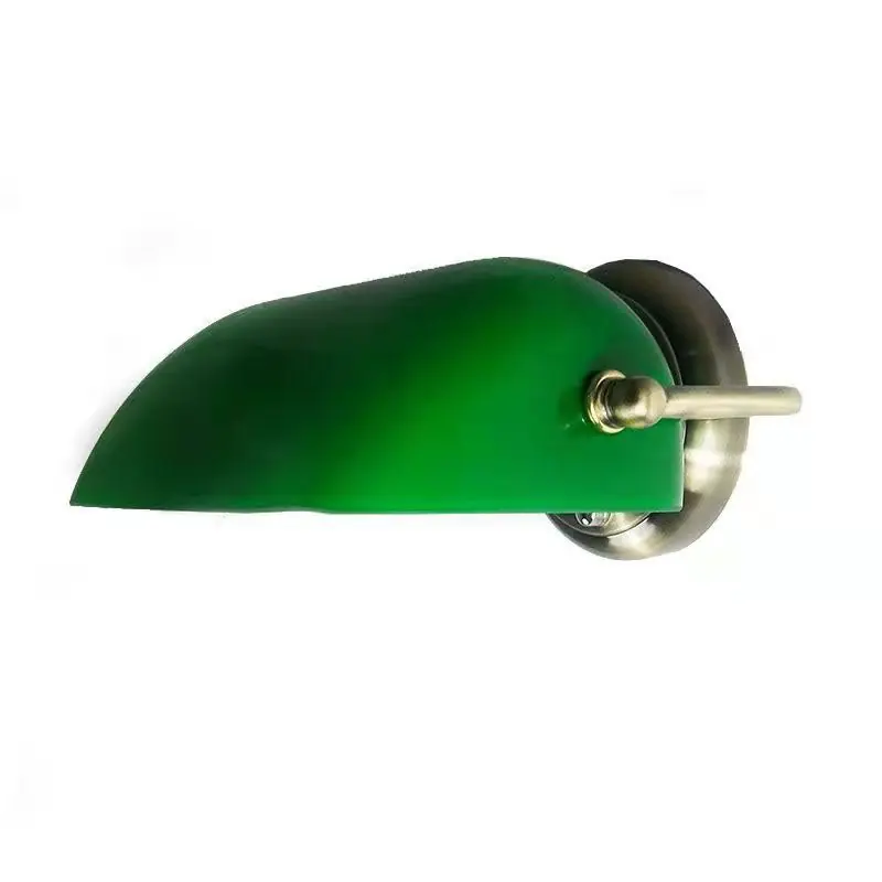Vintage Half-Moon Glass Single-Light Wall Sconce