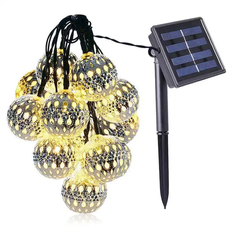 Vintage 10 LED Solar Globe String Lights