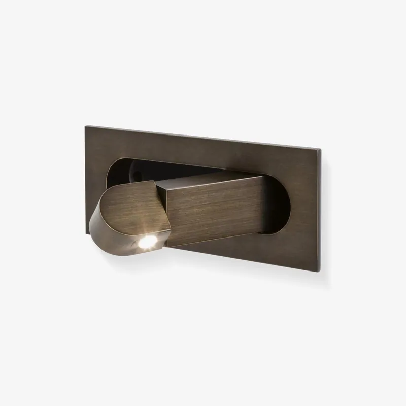 Modern Rectangular Recessed Adjustable LED Wall Light 1-Light