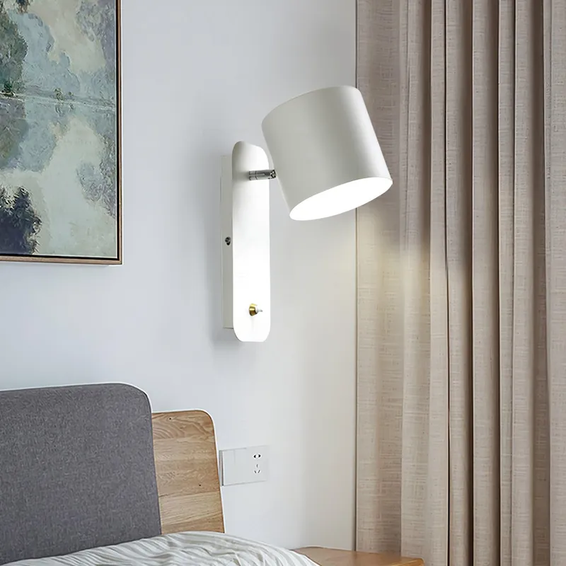 Modern Minimalist 1-Light Rotatable Cylindrical LED Wall Sconce
