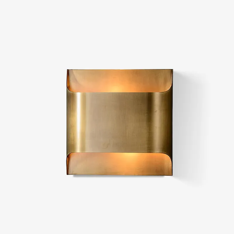 Modern Curved Brass LED Single Light Wall Sconce