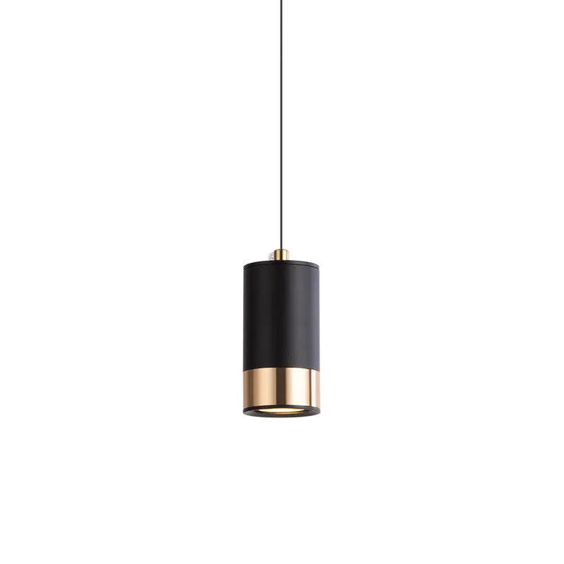 Nordic minimalist iron column pendant light, single light