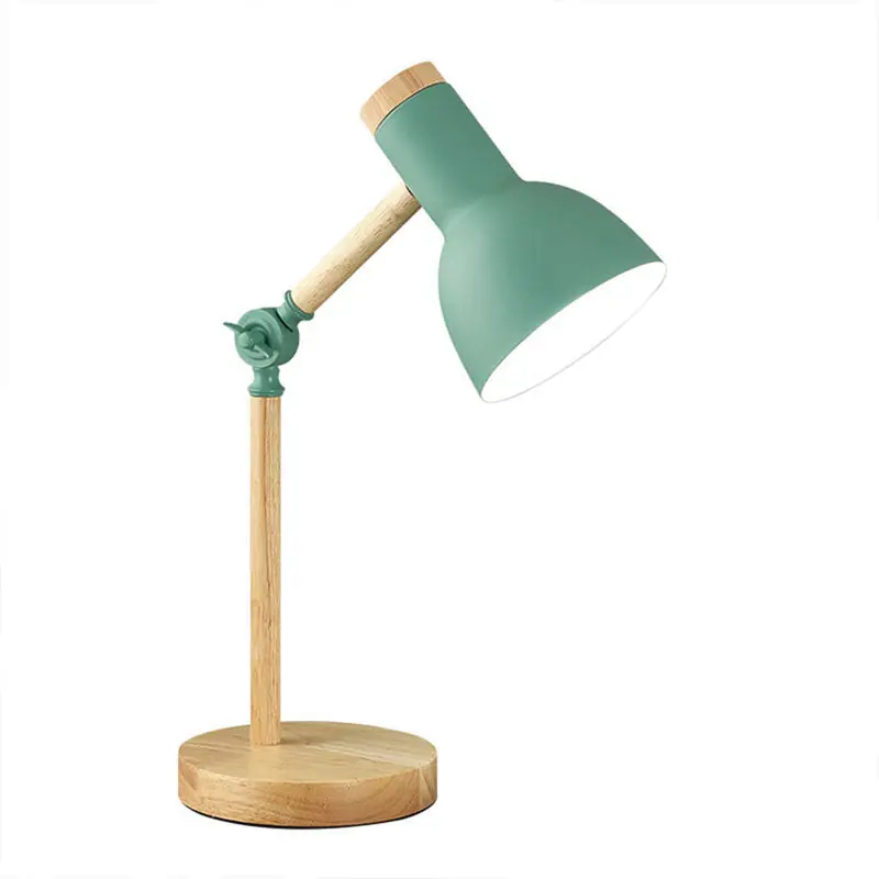 Nordic Wooden One-Light Semicircular Table Lamp