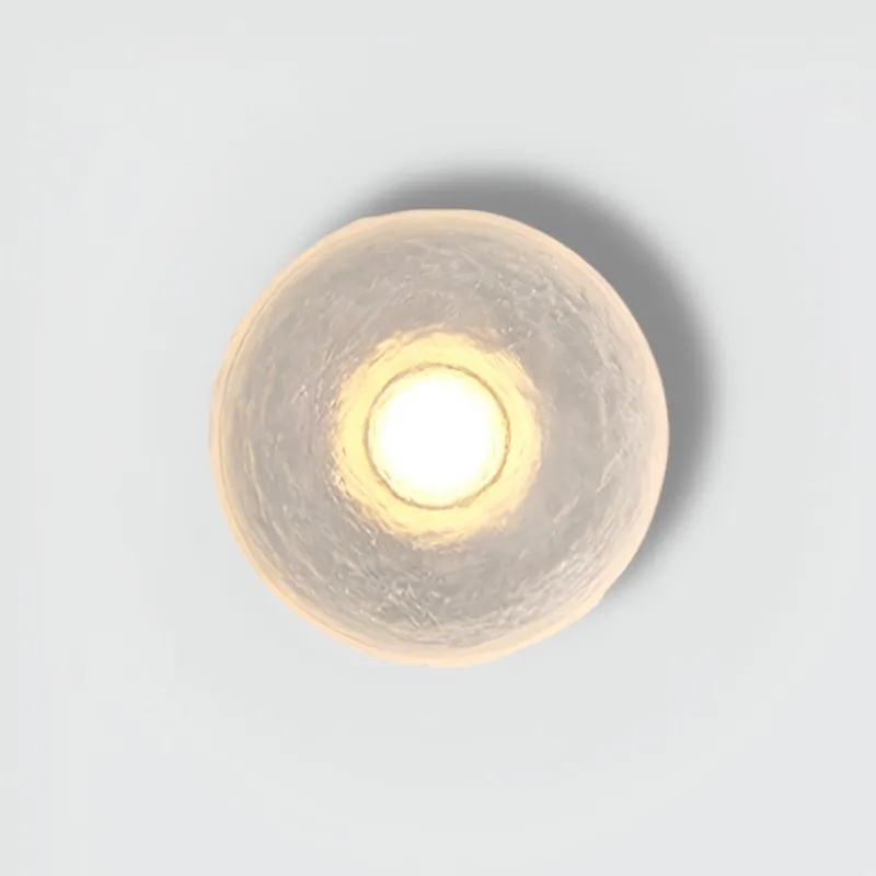 Modern Minimalist Round Resin LED 1-Light Wall Sconce