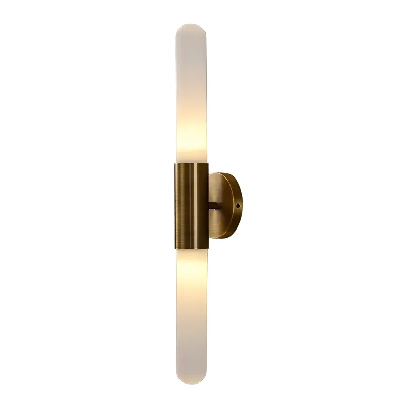 Nordic brass wall light with ripple effect glass, 1-light LED