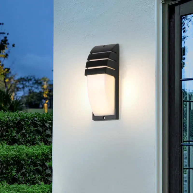 Waterproof outdoor LED wall light with motion sensor for garden and patio