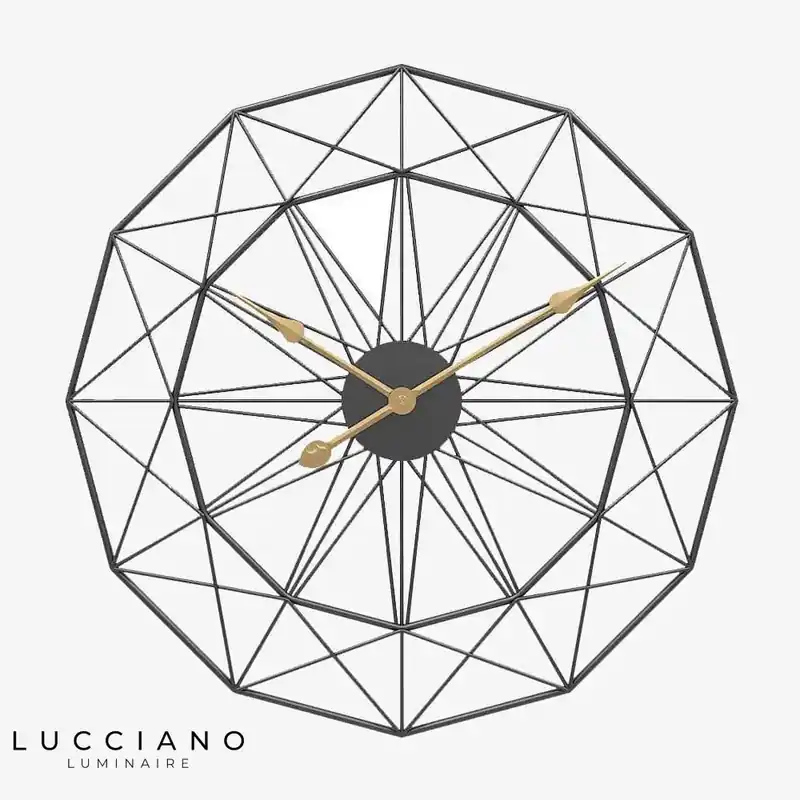 Geometric round wall clock 50cm