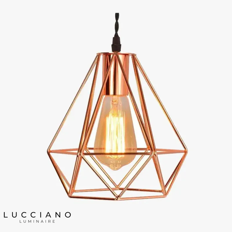 Vintage colored diamond hanging cage