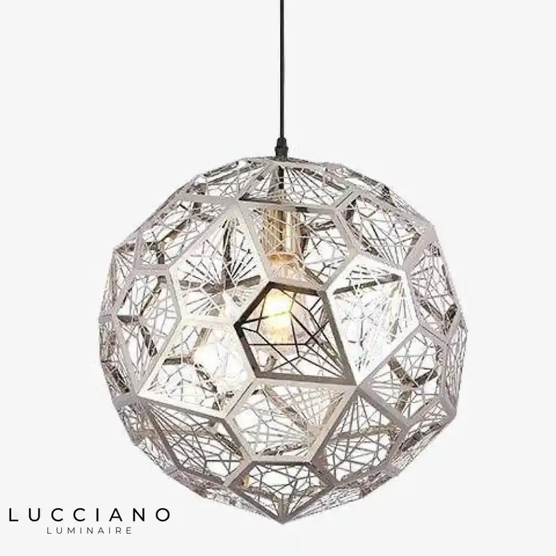 Round openwork LED pendant light