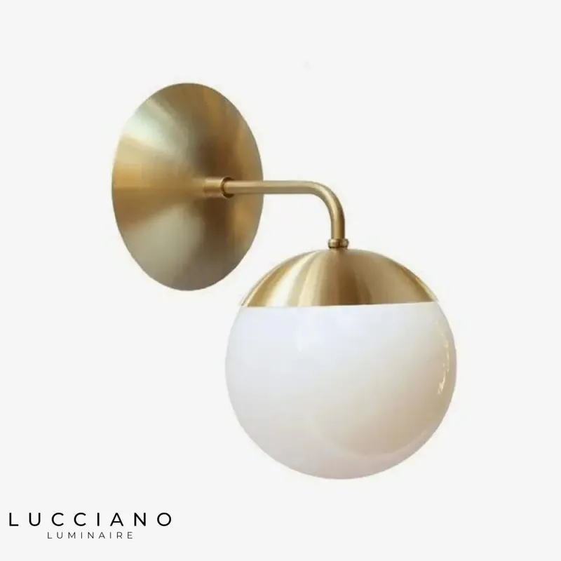 LED Wall Sconce Metal Glass Sphere