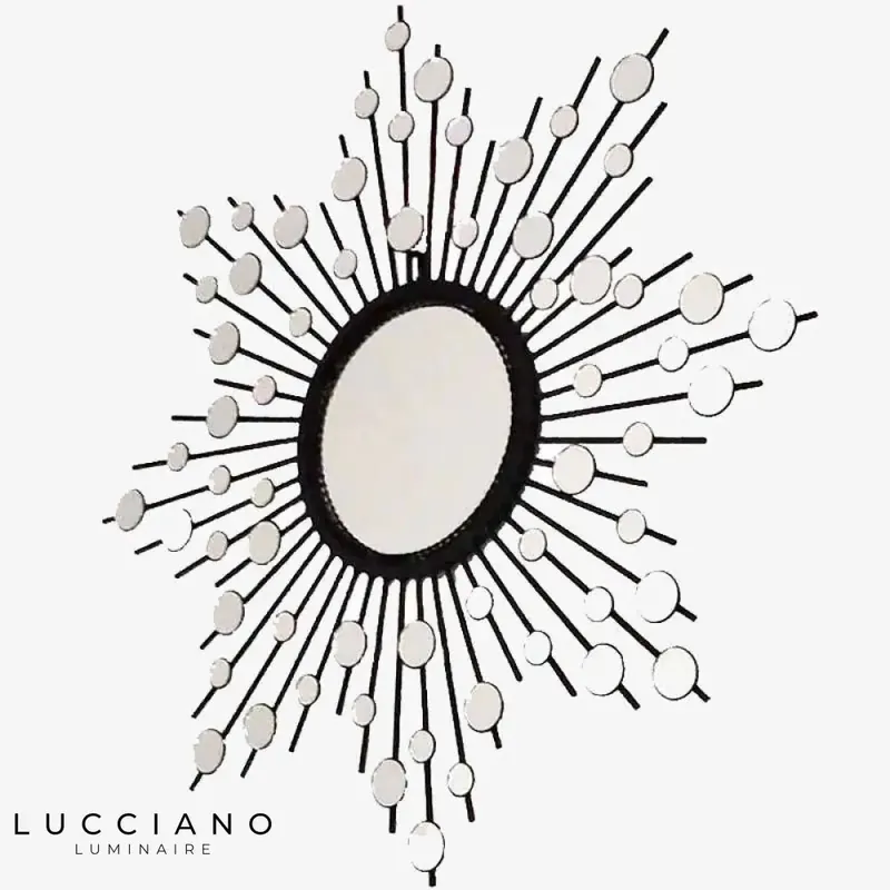 Round Sun Decorative Wall Mirror