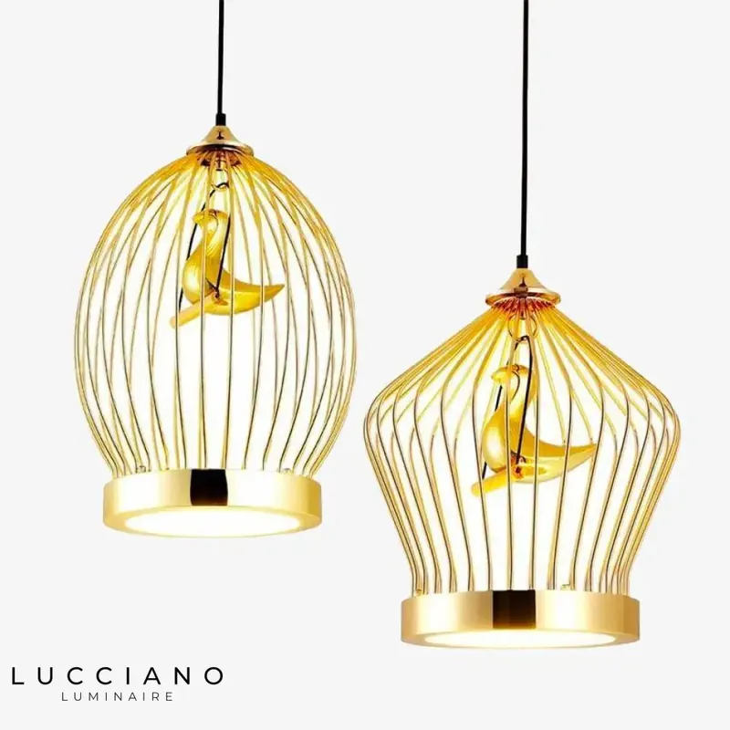 LED hanging birdcage
