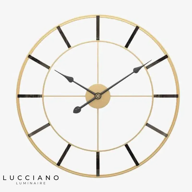 Round Golden 50cm Nordic Wall Clock