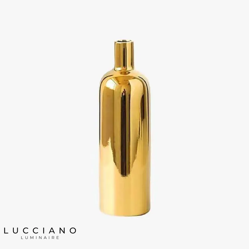 Designer Golden Metal Vase B