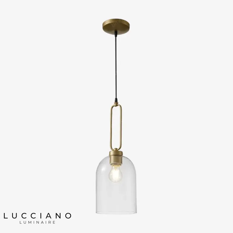 Round Glass and Gold Ring LED