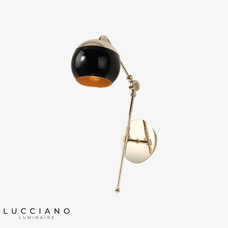Adjustable gold LED wall light