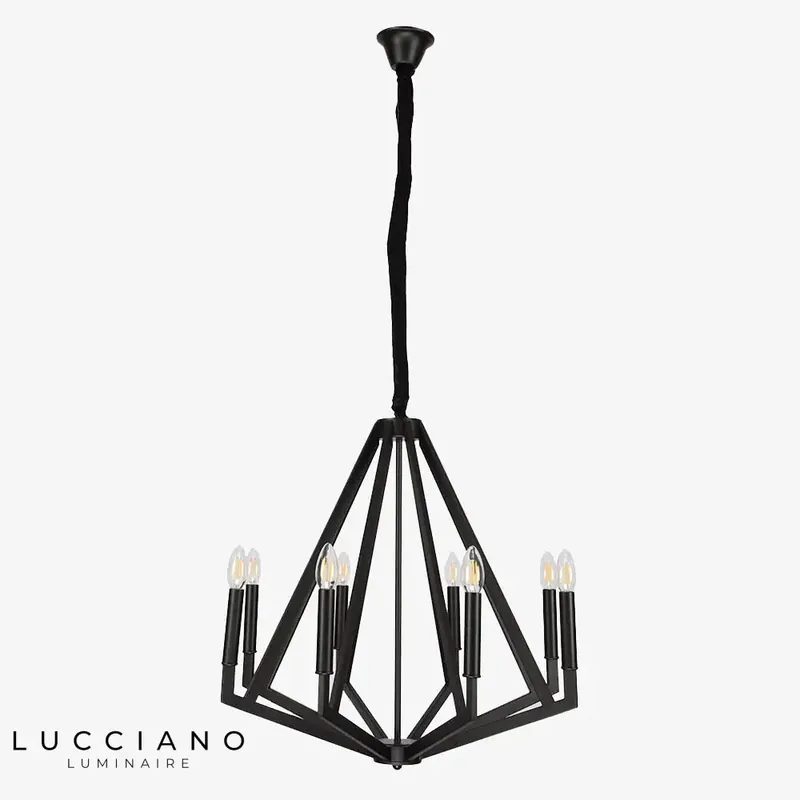 Modern metal diamond LED pendant light