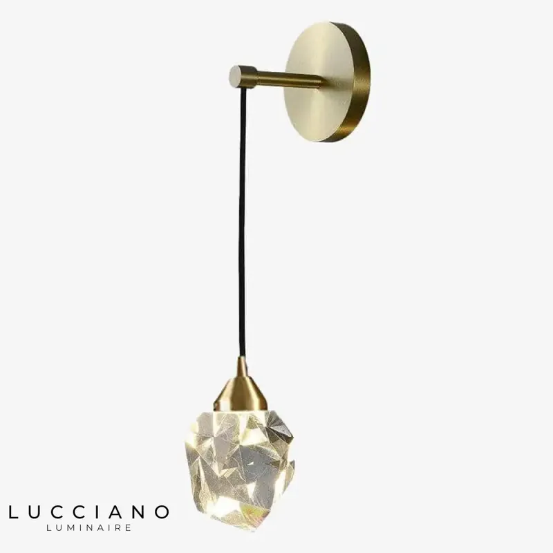 Diamond-style glass LED wall light