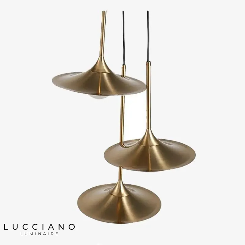 Modern gold LED pendant light Vigour