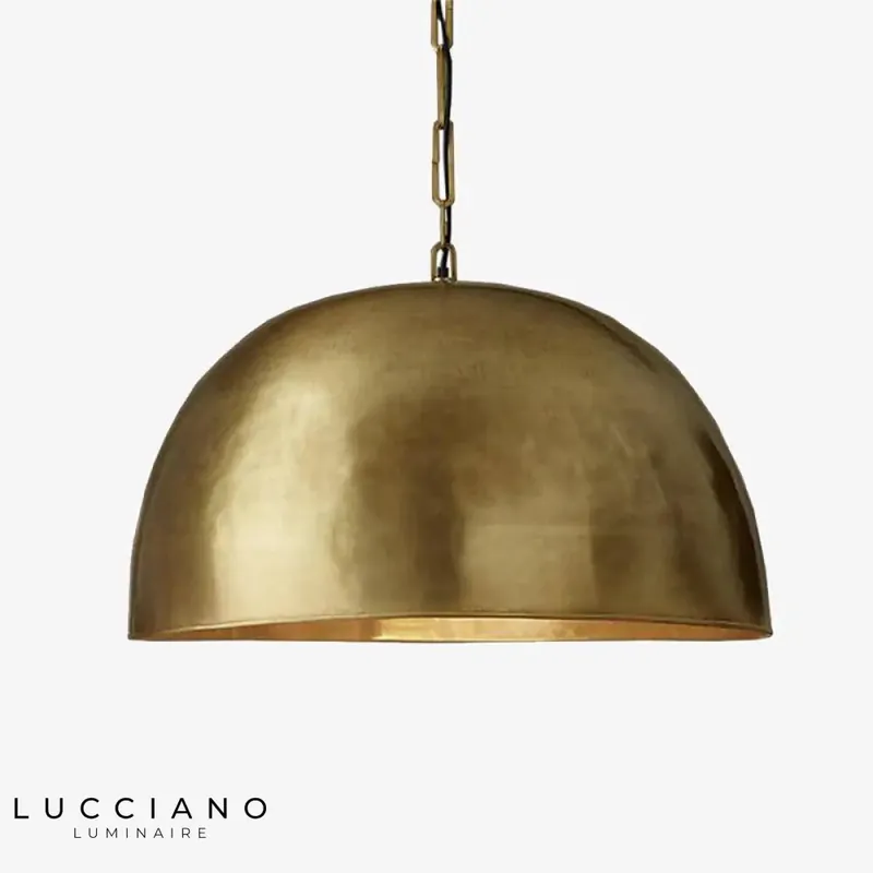 Golden Mushroom-style LED pendant light