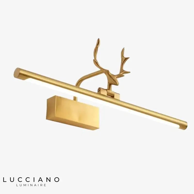 LED wall lamp gold metal deer