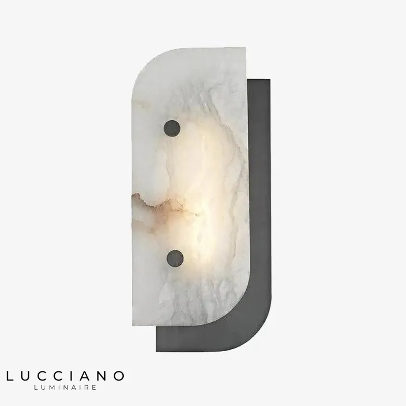 Rounded Edge Marble LED Wall Sconce