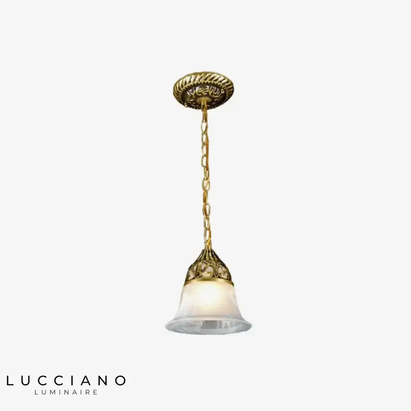 Retro gold metal LED pendant light