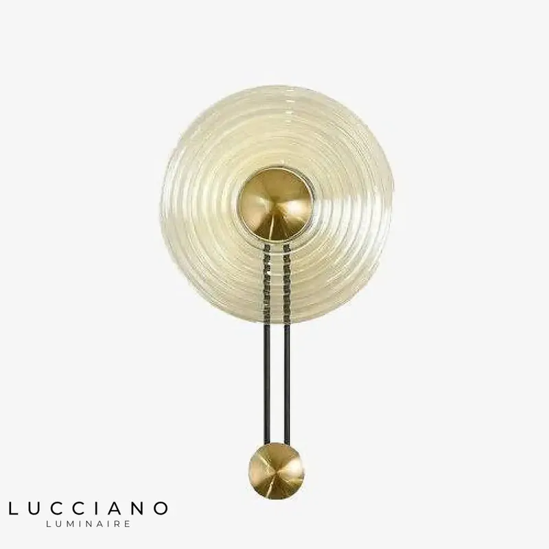 Gold and Glass Circle LED Wall Sconce