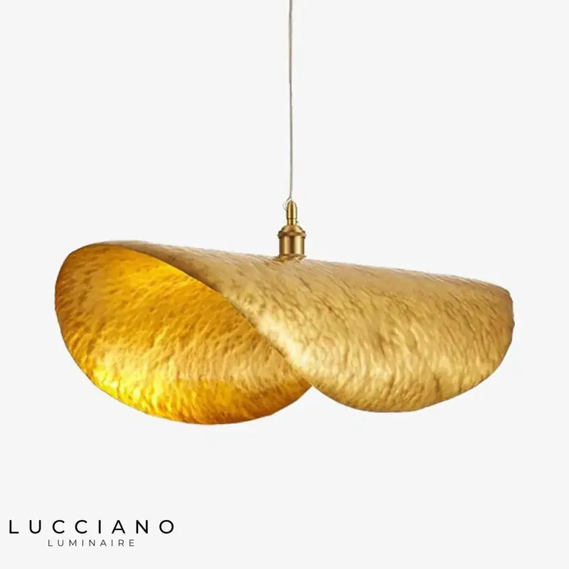 Golden Lotus LED metal pendant light
