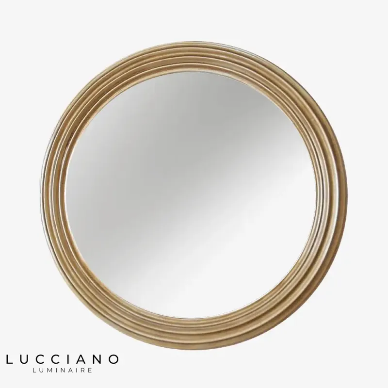 Round retro wall mirror 68cm.