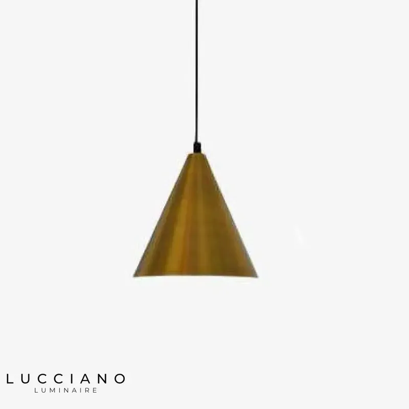 Luxury Gold Conical Pendant Light
