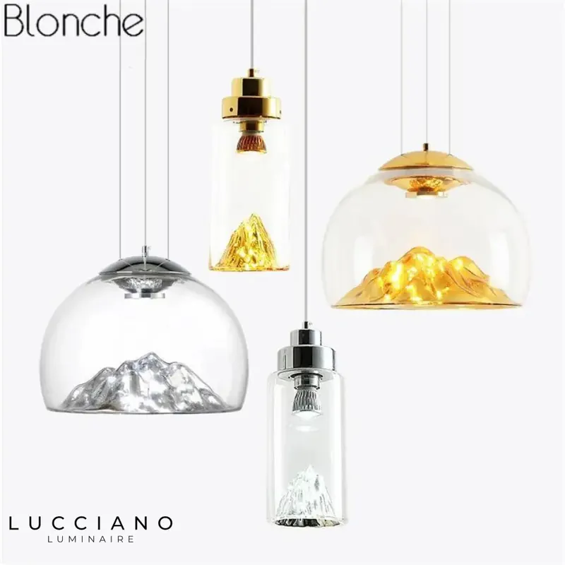 Iceberg LED Suspended Glass Lamp