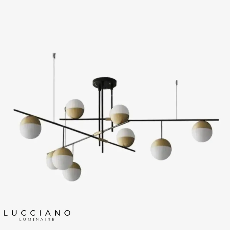 Chandelier Gold Metal Glass Ball Branches