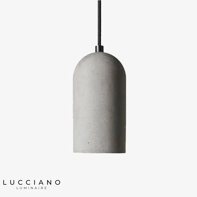 Round Cement Vintage LED Pendant Light