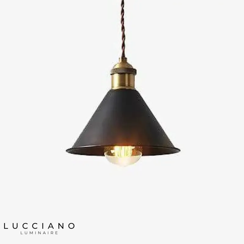 Industrial-style metal LED pendant light