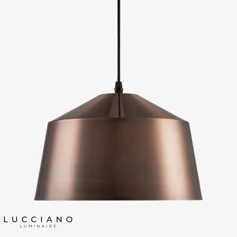 Loft-style copper LED pendant light