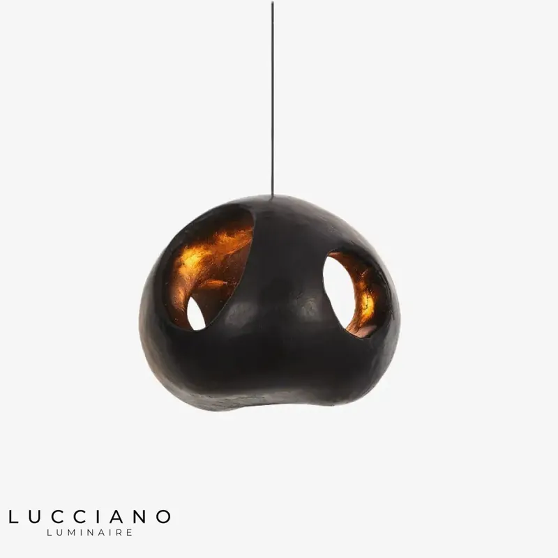 Aldo black round pendant light