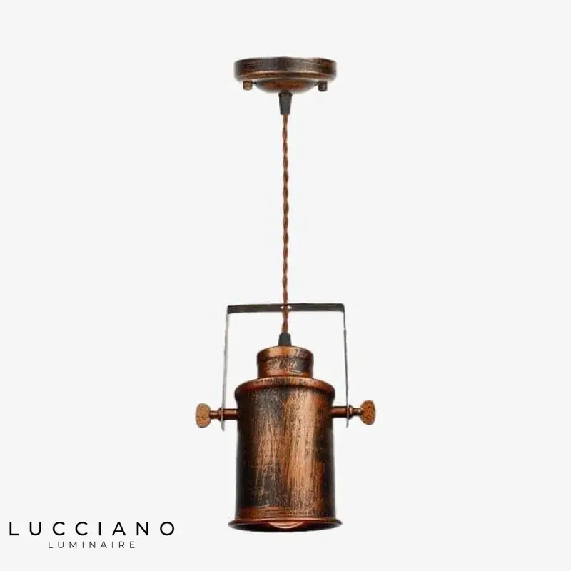 Modern rusted metal LED pendant light
