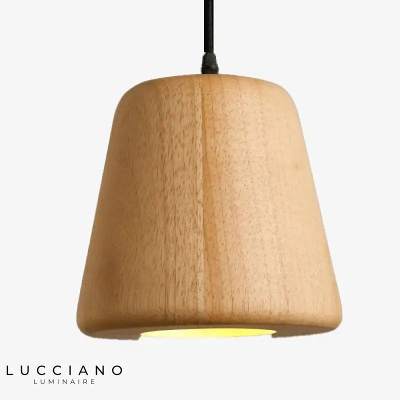 Modern LED Wooden Sun Pendant Ceiling Light