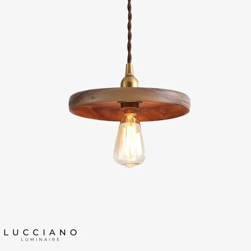 Industrial LED Lamp in Wood and Edison Style
