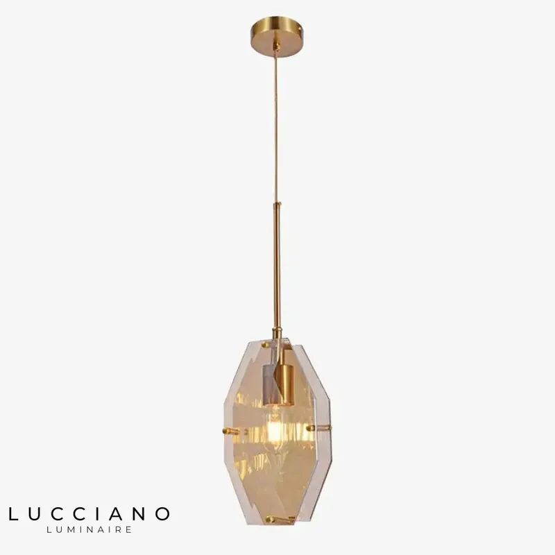 Luxurious Geometric Glass LED Pendant Light